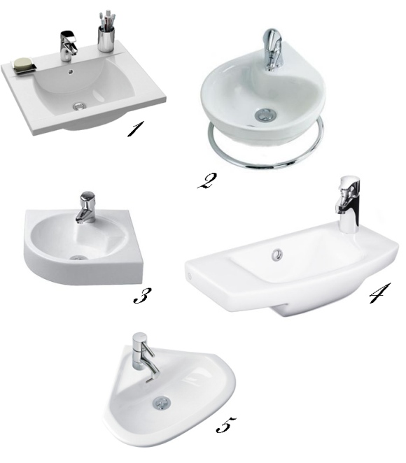 Selected mini washbasins